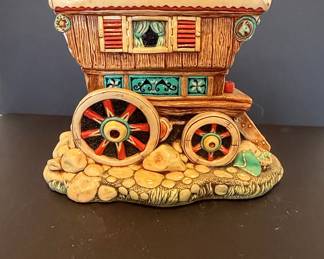 Vintage Covered Wagon Cookie Jar