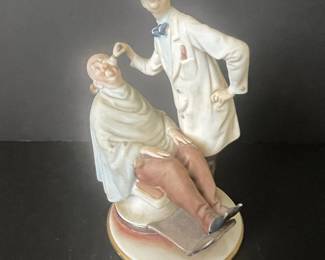 Pucci Capodimonte Porcelain Dentist and Patient Figurine