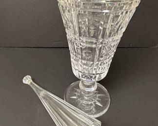 American Brilliant Cut Glass Celery Vase and Matching Spooner