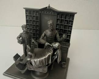 The Barber Shop by Albert Ciriaco for The Franklin Mint