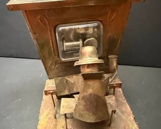 Vintage Copper Piano Player Music Box Automaton