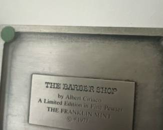 The Barber Shop by Albert Ciriaco for The Franklin Mint
