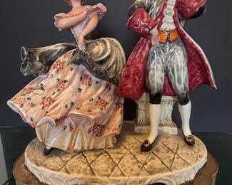 Capodimonte Style Porcelain Figural Lamp