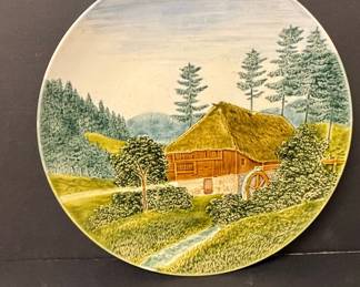 Vintage G.S. Zell Baden Schwarzwald Majolica Plate