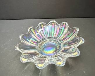 Federal Glass Celestial Iridescent Bowl