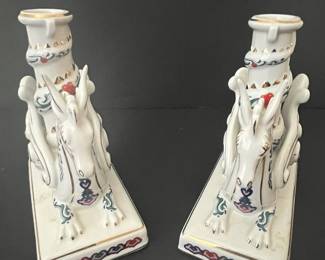 Franklin Mint The Imperial Dragons of Heaven and Earth Candlesticks