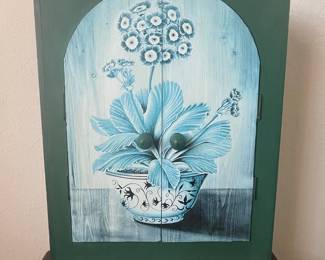 Hand-Painted Decorative Wall Cabinet