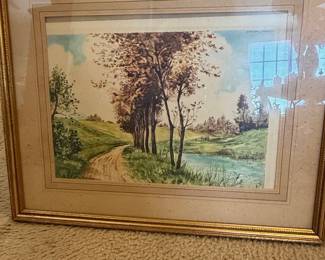 Paris Etching Society Landscape Print