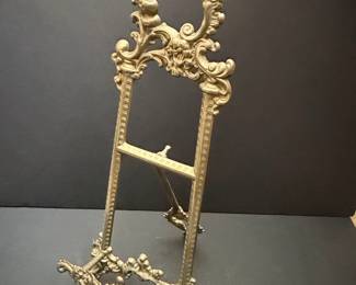 Ornate Brass Rococo Style Tabletop Easel