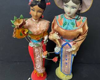 Vintage Asian Geisha Dolls