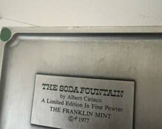The Franklin Mint 'The Soda Fountain' by Albert Ciriaco