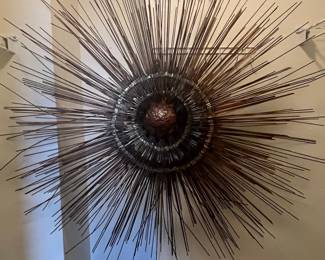 William and Bruce Friedle Mid Century Sunburst Brutalist Brass Sculpture