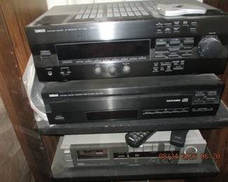 Yamaha receiver and compact disc player and ALAI stereo cassette player