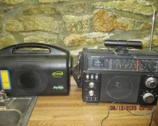 wind up radios (one is weather)