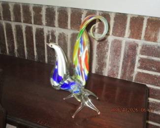 Art glass rooster