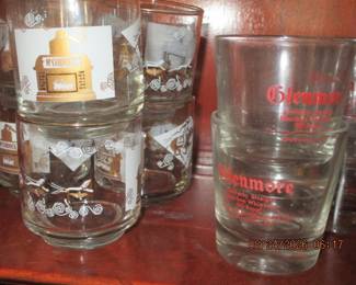 McCormick and Glenmore bar glasses