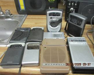 Assortment of transistor radios