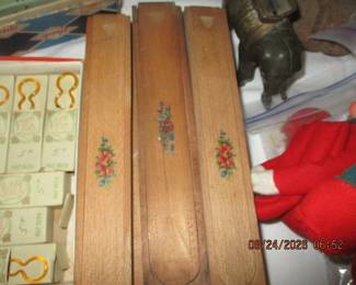 Antique sliding pencil boxes