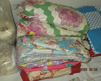 Partially completed quilts