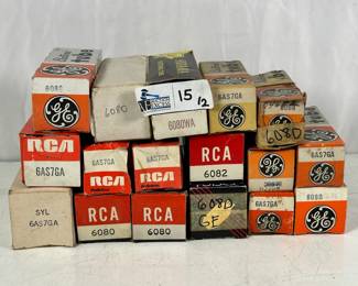Lot of 6L6GC, 6AS7GA & 6883B Power Tubes: GE / RCA / Sylvania / Tung-Sol / Westinghouse Mix
