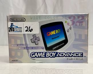 Nintendo Gameboy Advance in Original Box w/ Manual, Cardboard Insert, Battery Cover, White Color