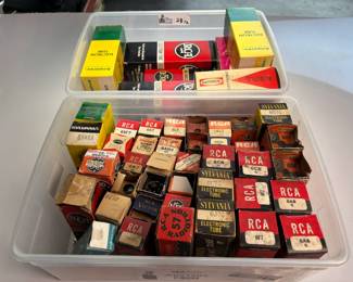 Lot of 866A Mercury Vapor Rectifier, 837 Transmitting, & 6L7 Radio Mixer Tubes: Mixed Brands