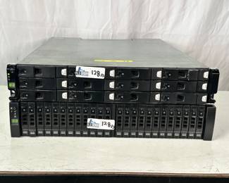 Lot of (2) Dell Xyratex EBOD SAS Enclosures: Dell EB-2425 24 Bay Xyratex Compellent SAS Expander Storage Array + Dell Compellant Xyratex HB-1235 12 Bay LFF EBOD Enclosure