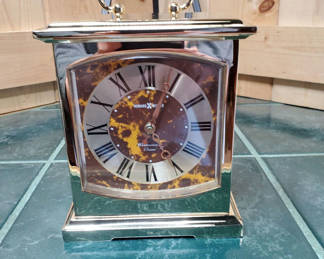 Lot 35: Howard Miller Brass Mantel Clock