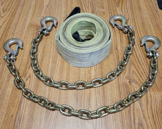 Lot 98: Clevis Hooks And Tow Strap
