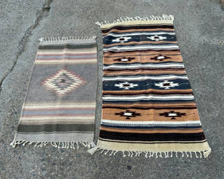 Lot 14: Southwestern Flatweave Kilm Rugs