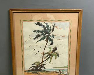 Lot 5: Signed Beachscape Painting