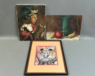 Lot 24: Group of 3 Paintings