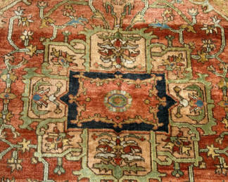 Lot 6: Handwoven Wool Serapi Rug