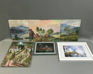 Lot 22: Group of Six Paintings