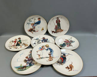 Lot 19: Gorham Dinner Plates for Norman Rockwell