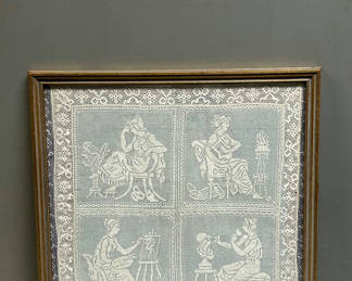 Lot 26: Lace Textile Classical Female Artisans
