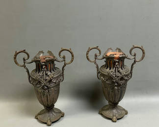 Lot 37: Antique French Spelter Ewers
