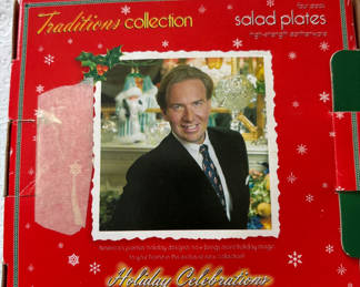 Lot 103: Traditions Collection Holiday Salad Plates by Christopher Radko