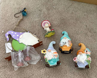 Lot 133: Gnome and Mushroom Garden Figurine Collection