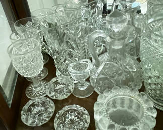 Lot 97: Clear cut-glassware collection