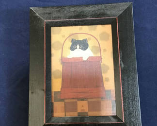 Lot 42: Two framed animal art prints 14x17.5, 8x10