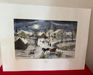 Lot 20: Christmas Eve Service print by Will Moses