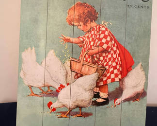 Lot 189: Good Housekeeping May 1925 cover wood art panel
