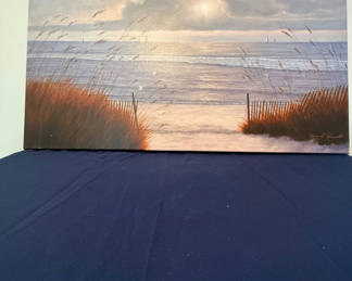 Lot 192: Beach dune landscape painting