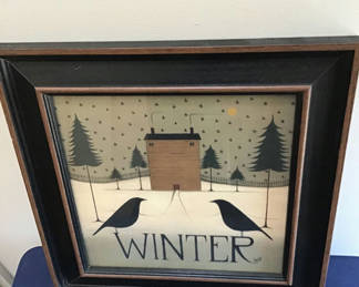 Lot 19: Winter and Spring Framed Prints 13.5x 13.5