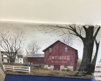 Lot 27: Antique Barn Landscape Art Prints 20x12 &16x12
