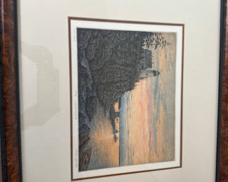 Lot 46: Tim Wong signed and numbered Framed coastal landscape print