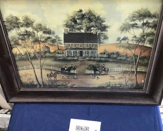 Lot 21: 20.5 x16.5 Framed rural landscape painting