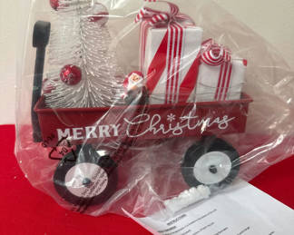 Lot 38: New in box - Christmas Wagon Decor with Gifts and Tree