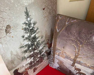 Lot 10: Winter woodland art prints